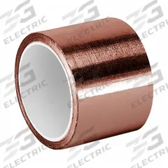 TAPECASE Conductive Electrical Tape: 1/2 in Wd, 6 yd Lg, 3.5 mil Thick, Copper Foil, Acrylic (MPN 15D564)