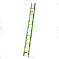 LITTLE GIANT Extension Ladder: 28 ft Ladder Size, Fiberglass, 300 lb Load Capacity, 52 lb Wt (MPN 18328). Key specifications — Color: Green; Brand: LITTLE GIANT; Included Features: Cable Hooks; Removable Fly: Fixed.