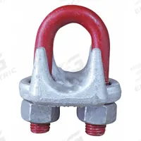 CROSBY Wire Rope U-Bolt Clip: 1 1/8 in Compatible Rope Dia, 34 in Rope Turnback Lg, Steel, Forged (MPN 1010257). Key specifications — Fabrication: Forged; Color: Red; Material: Steel; Brand: CROSBY.