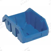 QUANTUM STORAGE SYSTEMS Cross-Stacking Bin: 8 3/8 in x 12 1/2 in x 5 in, Blue, Label Holder Included (MPN QP1285BL). Key specifications — Electrostatic Discharge: Not Electrostatic Discharge Conductive; Brand: QUANTUM STORAGE SYSTEMS; % Recycled Content: 0%.