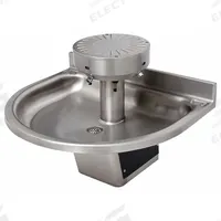 ACORN Wash Fountain: Black/Silver, Stainless Steel, Semi-Circular, 32 in Overall Wd, P-Trap Drain (MPN 3423-ADA-1-SO-DV-VPB-MXTP). Key specifications — Bowl Shape: Semi-Circular; Drain Type: P-Trap; Color: Black/Silver; Brand: ACORN; Series: 3423; Sink Material: Stainless Steel; ADA Compliant: ADA Compliant.