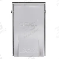 BELL Weatherproof Cover: Die-Cast Zinc, Outdoor Receptacles, 1 Gangs, 4 1/2 in Overall Ht, 3R, Gray (MPN 5028-0). Key specifications — Brand: BELL; Color: Gray; Compatible with Product Type: Outdoor Receptacles; Mounting Orientation: Vertical.