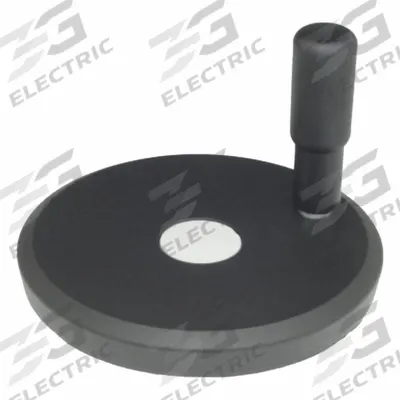 JW WINCO Solid Hand Wheel: Solid, Revolving Handle, Aluminum, 3/4 in Bore - Solid Hand Wheels with Revolving Handle