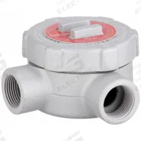 Conduit Outlet Body: Iron, GU, 1 in Trade Size, L Body, 19 cu in Body Capacity (MPN GUL100). Key specifications — Series: For Standard Body; Compatible Conduit Trade Size: 1 in; Thread Gender: Female; Hub Style: Threaded; Cover Included: Yes; Body Style: L; Connection Type: Threaded; Back Type: Round.