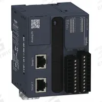SCHNEIDER ELECTRIC PLC: (8) Logic, (8) Relay, 24V AC : 24V DC (MPN TM221M16R). Key specifications — attr211240: SCHNEIDER; attr1072668: Clock Included; attr1075941: (8) Logic; attr1075943: (8) Relay.