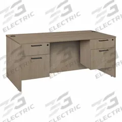 REGENCY Desk: Particle Board, Oak, 2 Pedestals, 4 Drawers, 71 in Overall Wd, 29 in Overall Ht (MPN LDP7135NO). Key specifications — Desktop Material: Particle Board; Includes Modesty Panel: Yes; Pedestal Location: Double Pedestal; Kit Product Type: Double Pedestal Desk; Desktop Color: Oak; Brand: REGENCY; Frame Color: Noble Oak; Frame Material: Particle Board.