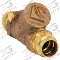 APOLLO Swing Check Valve: Swing, Y-Style Valve Body, 1/2 in Pipe Size, Press x Press, Bronze, Female (MPN 61YLF203T1PR). Key specifications — Brand: APOLLO.