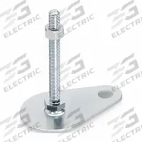 JW WINCO Male-End Leveling Mount: Swiveling Stud, 3/8"-16 Thread Size, 1,798 lbf Capacity (MPN 42-50-3/8X16-100-A0-SK). Key specifications — Base Shape: Teardrop; Load Capacity: 1,798 lbf; Mounting Holes: Mounting Holes Included; Includes: Nut; Hex Size: 11/16 in.
