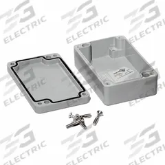 HAMMOND Enclosure: Die-Cast Aluminum, 3 in x 2 in x 1 in, NEMA 12/13/4/4X/6/6P, Screw On (MPN 1590Z062GY). Key specifications — Brand: HAMMOND; Closure Method: Screws; Knockouts: Not Included.