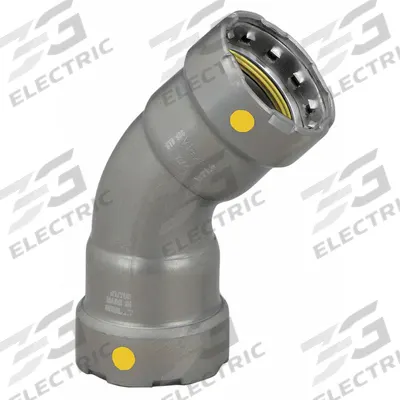 VIEGA MEGAPRESS Crimp Elbow Fitting: 1 in Pipe x 1 in Pipe Size, Press-fit x Press-fit - Gas Steel Press Pipe Fittings