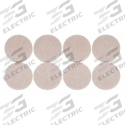 APPROVED VENDOR Furniture Pads: Felt, Round, Tan, 1 1/2 in Overall Dia - Felt Pads