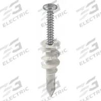 APPROVED VENDOR Wall Anchor: 1 11/16 in Overall Lg, #6 to #8 Thread Size, Nylon, Plain, 100 PK (MPN U30533.016.0125). Key specifications — Compatible Material: Drywall; Includes Screw: Yes; System of Measurement: Inch; Color: White; Brand: APPROVED VENDOR; Finish Type: Plain.