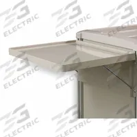 METRO Side-Mount Medical Cart Shelf: 7 1/2 in Overall Ht, 18 in Overall Wd, 15 in Overall Dp, Steel (MPN MBX230). Key specifications — Color: Taupe; Finish: Powder Coated; Product Type: Side-Mount Medical Cart Shelf; Material: Steel; Includes: Mounting Hardware; Brand: METRO.