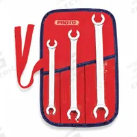 PROTO Flare Nut Wrench Set: Alloy Steel, Satin, 3 Tools, 3/8 in to 11/16 in Range of Head Sizes, SAE (MPN J3760). Key specifications — attr309703: Satin; attr309694: No; attr309702: Alloy Steel; attr324936: PROTO.