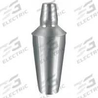 ITI Cobbler Shaker: 28 fl oz Capacity, 10 1/2 in Overall Ht, 3 Pieces, Stainless Steel, Silver (MPN IBS-I-A)