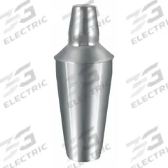 ITI Cobbler Shaker: 28 fl oz Capacity, 10 1/2 in Overall Ht, 3 Pieces, Stainless Steel, Silver (MPN IBS-I-A)