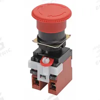 OMRON Emergency Stop Push Button: Non-Illuminated, Mushroom Head Profile, Non-Metallic, 22 mm (MPN A22E-M-12). Key specifications — Brand: OMRON; Action: Maintained; Series: A22E; Push Button Material Type: Non-Metallic.