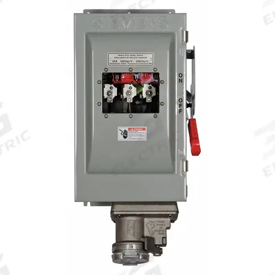Siemens Safety Switch: Non-Fusible, 60 A, Three Phase, 600V AC, Galvanized Steel - Non-Fusible Safety Switches