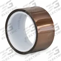 TAPECASE Film Tape: 6 in Wd, 5 yd Lg, 2.5 mil Thick, Polyimide Film, Silicone, Brown (MPN 15C595). Key specifications — Series: B.