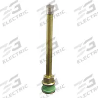 HALTEC Tire Valve: Tire Valve, Clamp-In, 180° Valve Stem Angle, Straight, Std Bore Valve Size, Brass (MPN TV-572-HT). Key specifications — Valve Type: Clamp-In; Thread Size: 0.305-32; Valve Shape: Straight; Color: Brass; Product Type: Tire Valve; Standards: TR572; Compatible Vehicle Type: Buses; Material: Brass.