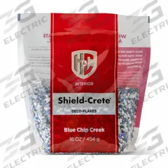 H&C Floor Chips: Black/Blue/White/Gray, 250 lb/sq ft Coverage Area, Exterior/Interior (MPN 20.105100-99). Key specifications — Additive Type: Anti-Slip Additive; Brand: H&C; Base Type: Oil; Water; Color: Black/Blue/White/Gray; Use Location: Exterior.
