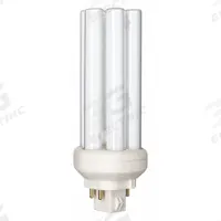 PHILIPS Compact Fluorescent Bulb: 4-Pin (GX24q-3), PL-T, Fluorescent, 4100K, 1,750 lm Light Output (MPN PL-T 26W/841/A/4P/ALTO). Key specifications — Brand: PHILIPS; Bulb Designation: PL-T 26W/841/A/4P 1CT/5X10BOX ALTO; Dimmable: Yes; Color Temperature: 4100K.