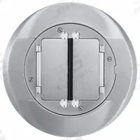 HUBBELL WIRING DEVICE-KELLEMS Floor Box Cover and Carpet Flange: Round, Silver, Aluminum, Smooth (MPN S1CFCAL). Key specifications — attr211014: HUBBELL WIRING DEVICE-KELLEMS; attr1046648: Silver; attr1046653: Round; attr1046654: Smooth; attr1046660: Aluminum.