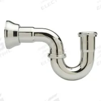 ZURN Trap: Brass, Chrome-Plated, Silver, 1 1/2 in_1 1/4 in Nominal Pipe Size, 7 1/2 in Overall Lg (MPN ZR543JBD-PC). Key specifications — Finish: Chrome-Plated; Includes: Nuts; Includes Cleanout: No; Brand: ZURN.