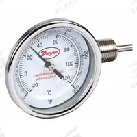 DWYER Dial Thermometer: 0°F to 250°F /-20°C to 120°C, ±2%Full Scale Accuracy, 2.5 in Stem Lg (MPN BTLR3255D). Key specifications — Accuracy: ±2 % Full Scale; Brand: DWYER.