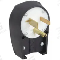 BRYANT Straight Blade Plug: 6-50P, 250V AC, 50 A, 2 Pole, 3 Blade, Black (MPN 9650ANPB)
