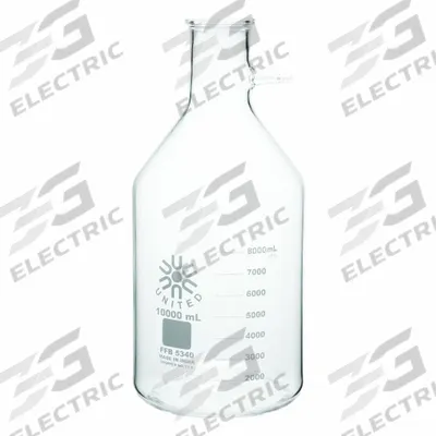 UNITED SCIENTIFIC SUPPLIES Glass Flasks: 10,000 mL, Colorless, Conical - Glass Filtering Flasks