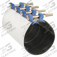 SMITH-BLAIR Repair Clamp: For 6 in Pipe, 12 in Overall Lg, 304 Stainless Steel (MPN 245-0006631200). Key specifications — Brand: SMITH-BLAIR; Bolt Material: Steel; Maximum Operating Pressure: 150 psi; Maximum Vacuum Pressure: 10 psi; Gasket Material: Nitrile Rubber.
