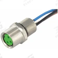MURRELEKTRONIK Cordset: M8 Female – Front Mounting Receptacle, A, 3 Pins, 1 m Wire Lead Lg (MPN 7000-08573-9700100). Key specifications — attr164351: PP; attr164366: IP67; attr164371: 4; attr164345: MURRELEKTRONIK; attr164374: 0.25 sq mm; attr1031759: A.
