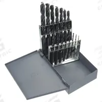 CHICAGO-LATROBE Jobber Length Drill Bit Set: 15 Pc, 1/16" to 1/2" by 32nds, 135° Split Point (MPN 69850). Key specifications — attr1236168: Metal Index; attr1236199: NAS 907 Type B.