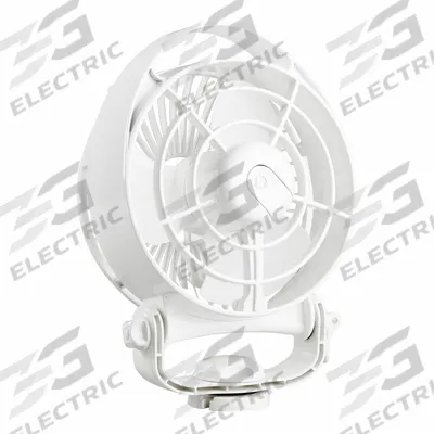 APPROVED VENDOR Compact 360 Degrees Gimbal air flow: 12/24V DC, Hardwired, 6 in Blade Dia - Vehicle Portable 12V Fans