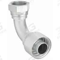 AEROQUIP Hydraulic Crimp Fitting: Steel x Steel, 90° Elbow, -20 For Hose Dash Size, JIC x Crimp (MPN 1AA20FJB20). Key specifications — Fitting Gender: Female x Genderless; Fitting Connection Type: JIC x Crimp; Thread Size: 1-5/8"-12; For Hose Dash Size: -20; Brand: AEROQUIP.