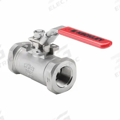 KECKLEY Manual Two-Way Ball Valve: 3/8 in, 316 Stainless Steel, Straight, FNPT x FNPT - Stainless Steel Ball Valves