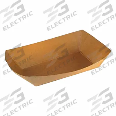 APPROVED VENDOR Disposable Carry-Out Food Container: 1 Compartments, 2 1/8 in Ht, Brown - Paper Food Trays