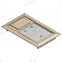 STEEL CITY Floor Box Cover: Rectangular, Beige, Polycarbonate, 8 1/8 in L x 5 1/8 in W x 3/16 in H (MPN 664-CST-SW-BGE). Key specifications — Brand: STEEL CITY; Color: Beige; Cover Shape: Rectangular; Material: Polycarbonate.