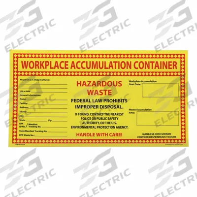 ACCUFORM Handling Label: 11 in x 6 in, 11 in Label Wd, 6 in Label Ht, Vinyl, Label - Waste