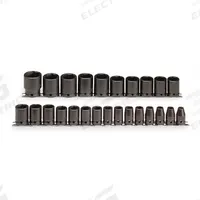 PROTO Impact Socket Set: 1/2 in Drive Size, Small Set (0-50 pieces) Set Size, 25 Pieces, Black Oxide (MPN J74206). Key specifications — attr1204251: PROTO; attr1215453: 1/2 in; attr1215454: 8 mm to 36 mm.