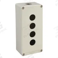 SCHNEIDER ELECTRIC Push Button Enclosure: 22mm, 4 Holes, Cast Zinc, NEMA 13/4 (MPN XAPG39704). Key specifications — Brand: SCHNEIDER; Environments & Applications: Washdown-Corrosion-Resistant.