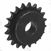 TSUBAKI Single Strand Sprocket: 50, For 5/8 in Chain Pitch, 1 1/8 in Bore Dia, 20 Teeth, Steel (MPN 50B20F-1B). Key specifications — Brand: TSUBAKI.