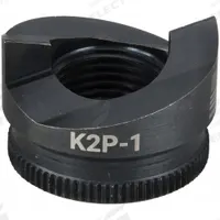GREENLEE Knockout Punch: 10 ga Sheet Metal Capacity (Steel), 1 1/4 in Nominal Size, Round (MPN K2P-1-1/4-B). Key specifications — attr63418: K2P-1-1/4-B; attr63421: GREENLEE; attr63425: No; attr63427: Ratchet; attr63430: Fiberglass.