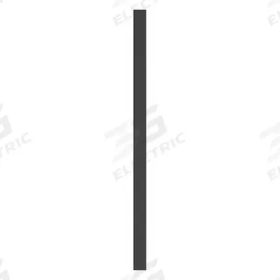 ASI GLOBAL PARTITIONS Partition Column: Phenolic, Matte, Black, 82 in Ht, 4 in Wd - Pilasters for Bathroom Partitions
