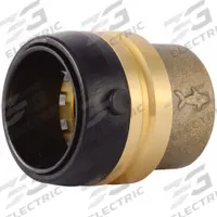 SHARKBITE Push-Fit Fitting Caps and Plug: 1 1/4 in OD Size, Push-to-Connect, Brass, Coupling (MPN UXL0435). Key specifications — Brand: SHARKBITE.