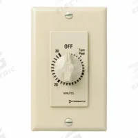INTERMATIC Spring-Wound Timer: 30 min Max, DPST, 277V AC, No Wall Plate Included, Ivory (MPN FD430M). Key specifications — Brand: INTERMATIC; Includes Hold: No Hold Included.