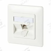 METZ CONNECT Wall Outlet: UP, GD-Zn (Zinc Die-Cast), IDC Connection x RJ45, 180° Mounting Angle (MPN 130B11D11002-E). Key specifications — Housing Material: GD-Zn (Zinc Die-Cast); Mounting Type: UP; Product Type: Wall Outlet; Connector Color: White; Connection Type: IDC Connection x RJ45.