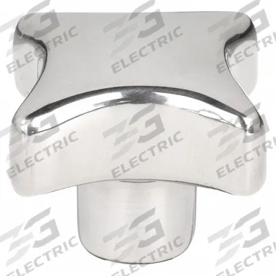 KIPP Hand Knob: 4 Point, Stainless Steel, 1/4"-20 Thread - Corrosion-Resistant 4-Arm Knobs with Threaded Hole