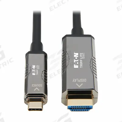 EATON TRIPP LITE USB-C to HDMI Cable: 32.8 ft Overall Lg, 4K @ 60 Hz, PVC - Active Optical USB-C Male to HDMI Male Cables